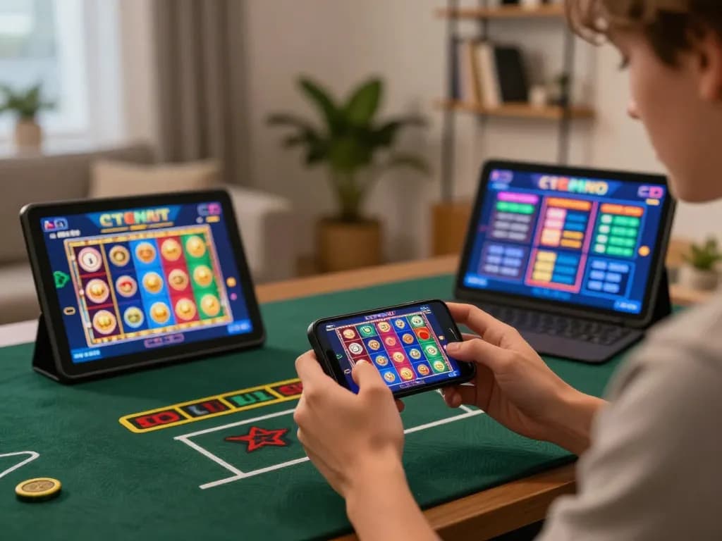 Engaging gameplay on link slot interface displayed on smartphone during a cozy online casino session.