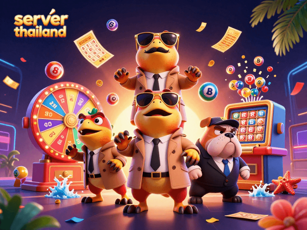 Experience thrilling gameplay with server thailand as three raptors in disguise attempt VIP entry at a casino.