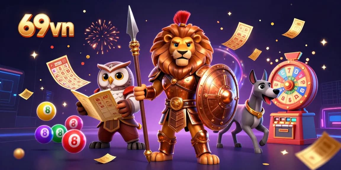 Experience thrilling wins with 69vn's vibrant lottery scene showcasing fortune elements