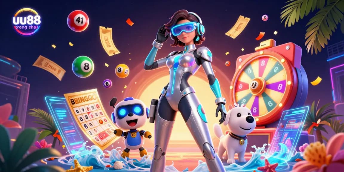 Experience the excitement of uu88 trang chủ with vibrant gaming elements and a futuristic theme.