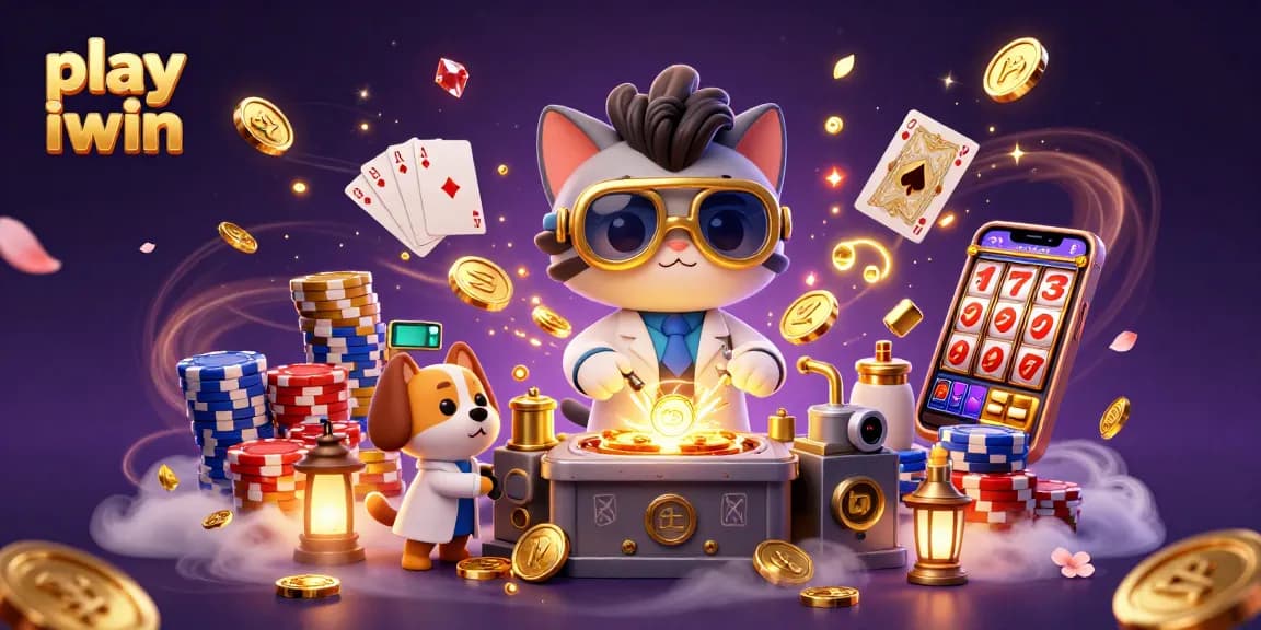 Play iwin with animated scenes of fiery coins and vibrant characters depicting casino excitement
