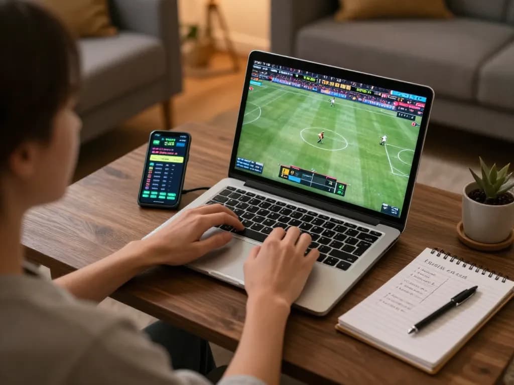 Fly88 sports betting enthusiast analyzing live odds and strategies during online gaming session
