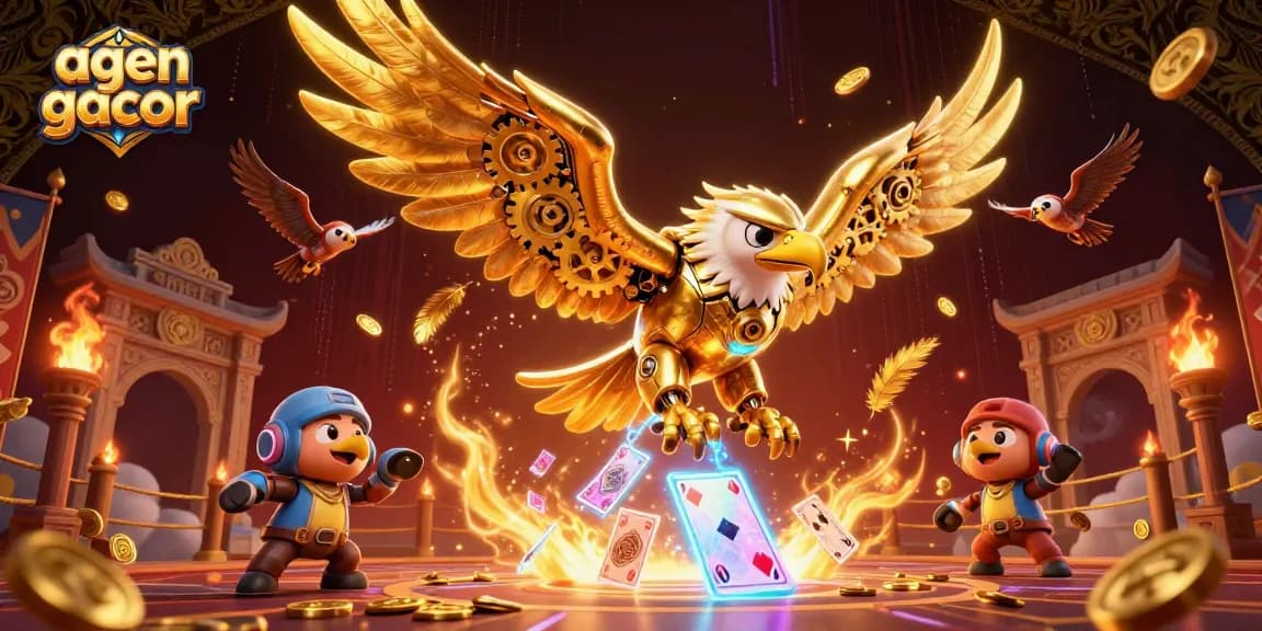 Experience thrilling wins with agen gacor featuring a captivating 3D illustration of casino excitement.