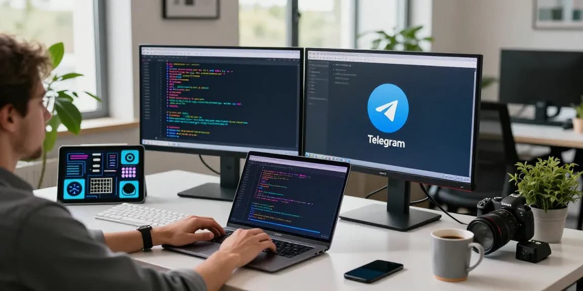 Experience seamless communication with Telegram Web Version in a modern workspace