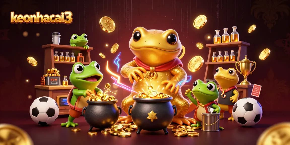 Betting with keonhacai3 while a golden salamander transmutates coins in a vibrant casino.
