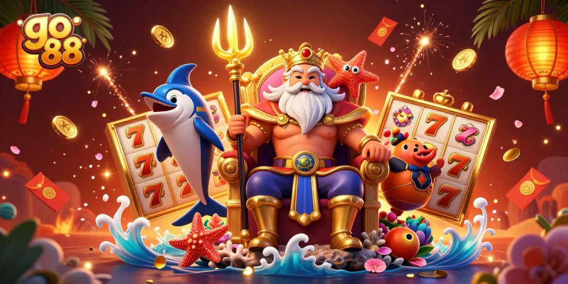Experience excitement at go 88 with vibrant 3D characters and engaging casino elements.
