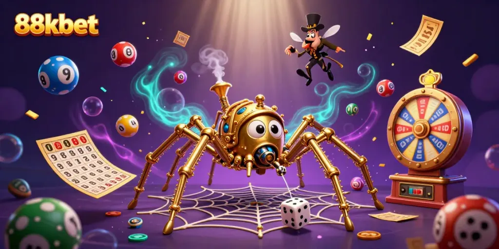 Experience exciting gameplay moments with 88kbet's vibrant and dynamic 3D casino scene.