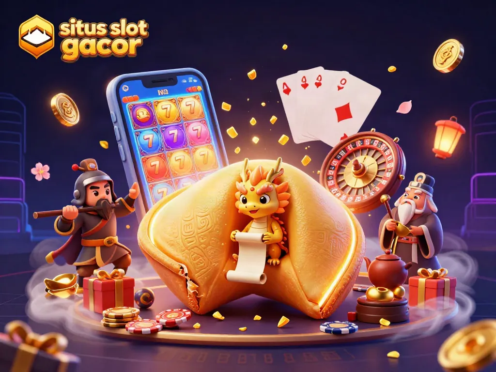 Menangkan situs slot gacor terbaru dengan ilustrasi 3D yang kaya detail dan elemen kasino.