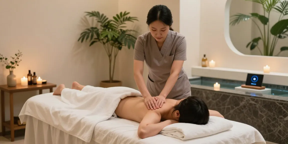 Luxurious 영등포스웨디시 massage therapy session in serene spa setting with calming elements.