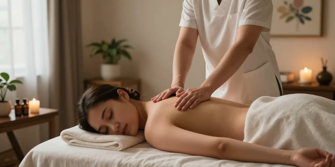 Swedish massage therapy session in a serene spa environment at makangs.com.