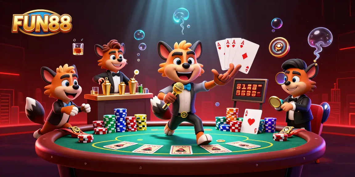 Experience the excitement of FUN88 at a lively casino club with hyenas in action.