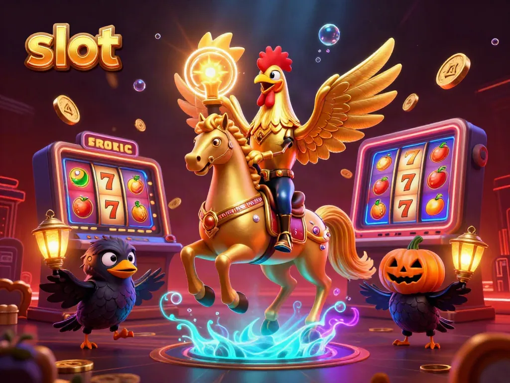 Slot gacor dikelilingi simbol berbuah dan jackpot, menciptakan pengalaman bermain yang menakjubkan.