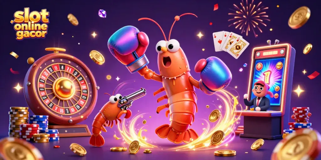 Experience slot online gacor with vibrant 3D characters, slot reels, and winning jackpots!