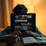 Learn how to search OnlyFans secretly with a laptop setup in a cozy room.