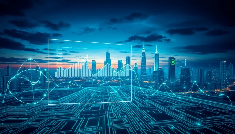 EORMC AI blockchain application showcased with innovative data connections in a futuristic digital landscape.
